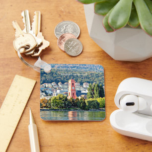 Neuchatel, Switzerland landscape Keychain
