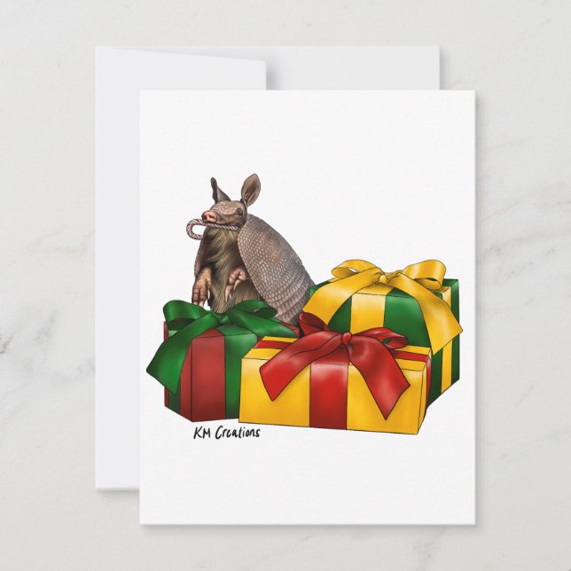 Neuf armadillo à bandage - carte de vacances (Devant)