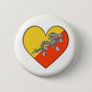NEUF !! - BADGE À ÉPINGLE COEUR BHOUTAN
