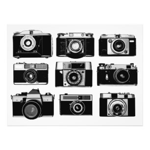 NEUF CAMÉRAS DE FILM PHOTO CLASSIQUE NOIR ET BLANC