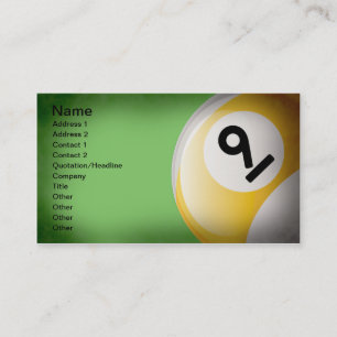 Neuf cartes de visite de boule