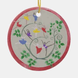 Neuf Dames Dansant Ornement de Noël