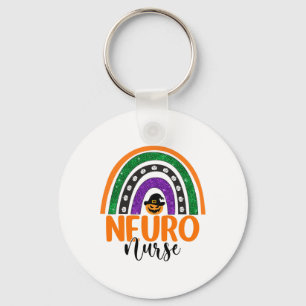 Neuno Nurse Neuroscience Nursing Halloween Rainbow Keychain