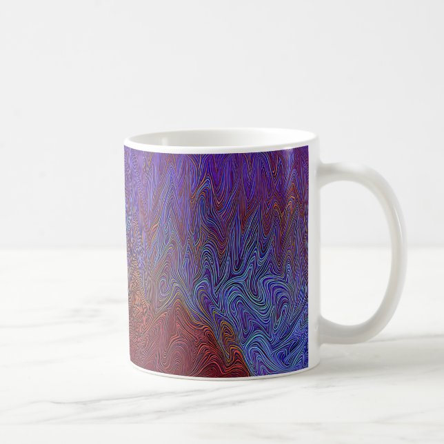 "Neural Firestorm" Abstract” Red Blue Coffee Mug (Right)