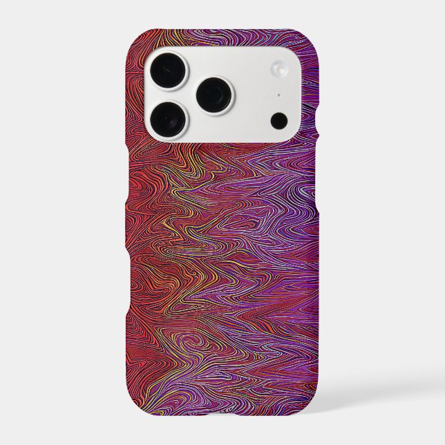 "Neural Firestorm" Abstract” Red Purple (Back)
