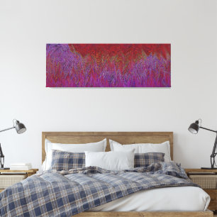 "Neural Firestorm" Abstract” Red Purple Canvas Print