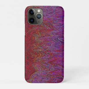 "Neural Firestorm" Abstract” Red Purple iPhone 11 Pro Case