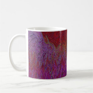 "Neural Firestorm" Abstract” Red Purple Coffee Mug