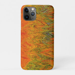 "Neural Firestorm" Abstract Yellow Orange iPhone 11 Pro Case