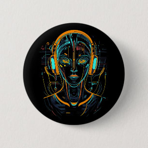 Neural Frequency 2 Inch Round Button