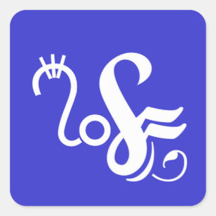 Neural Glyph Square Sticker