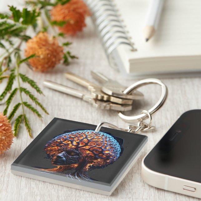 "Neural Harmony: A Vision of Clarity and Growth" Keychain (Front Right)