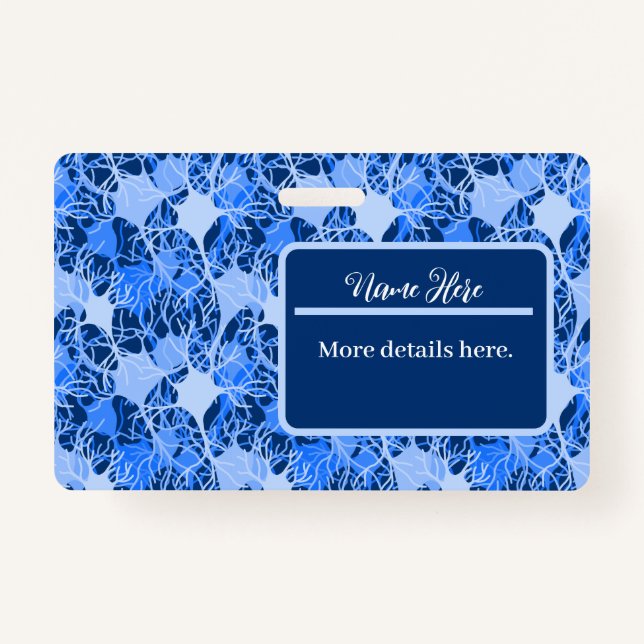 Neural Network Blue Neurons Badge (Front)