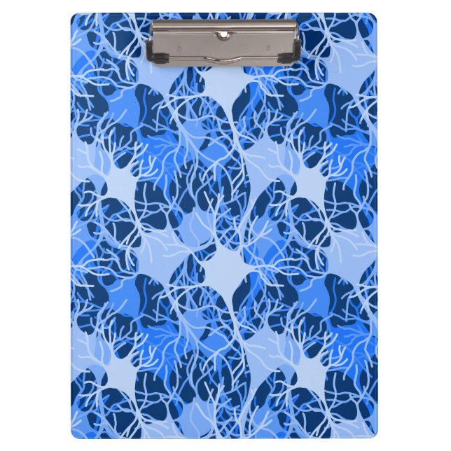 Neural Network Blue Neurons Clipboard (Front)