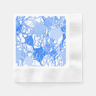 Neural Network Blue Neurons Napkin