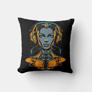 Neural Override Throw Pillow