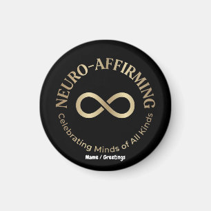 Neuro Affirming Rainbow Infinity Art Neurodiverse Magnet
