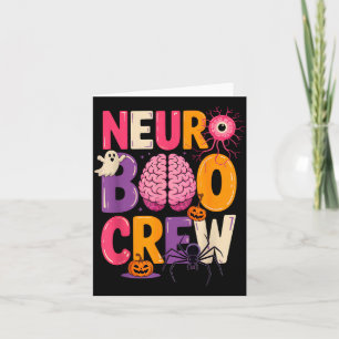 Neuro Boo Crew Halloween Anatomical Brain Anatomy  Card