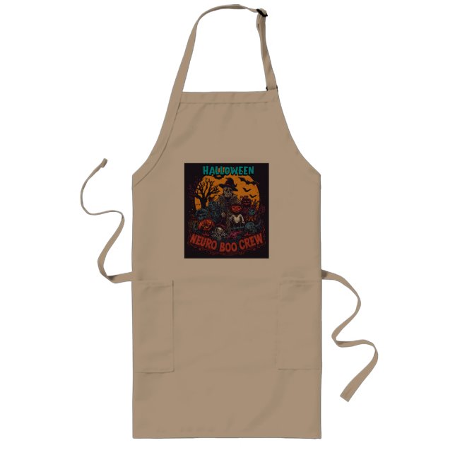 Neuro Boo Crew Halloween Long Apron (Front)