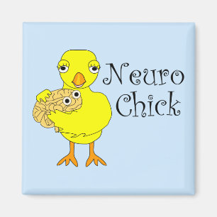 Neuro Chick Text Magnet