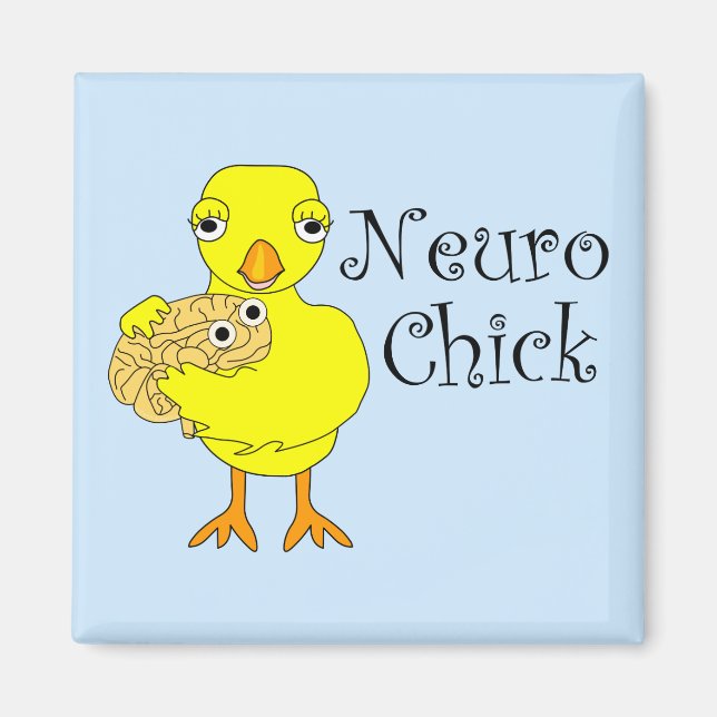 Neuro Chick Text Magnet (Front)