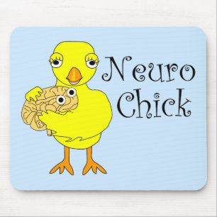 Neuro Chick Text Mouse Pad