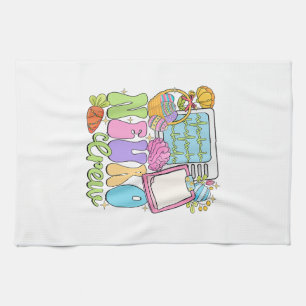 Neuro Crew Happy Easter Day Hoppy Neurology Nurse  Kitchen Towel