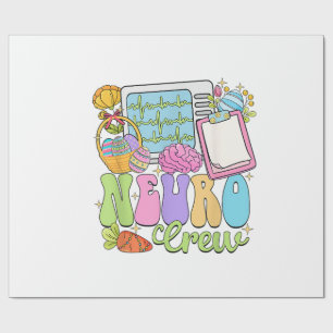 Neuro Crew Happy Easter Day Hoppy Neurology Nurse  Wrapping Paper