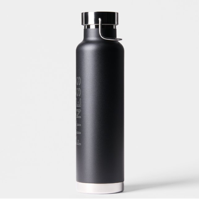 Neuro Hub Fitness Insulated Black Beverage Bottle (Left)