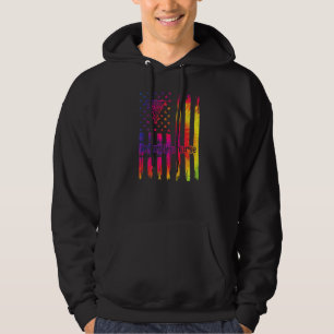 Neuro Icu Nurse Us Flag Neurology Intensive Care U Hoodie