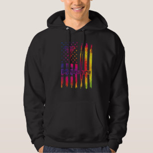 Neuro Icu Nurse Us Flag Neurology Intensive Care U Hoodie