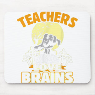 Neuro Nurse Love Brains Lazy Halloween Costume Fun Mouse Pad