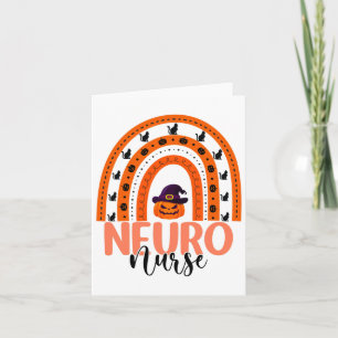 Neuro Nurse Rainbow Halloween Costume Neuroscience Card