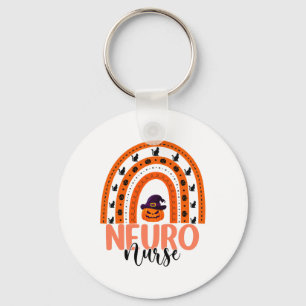 Neuro Nurse Rainbow Halloween Costume Neuroscience Keychain
