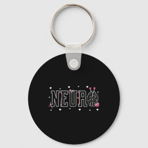 Neuro Nurses Brain Candy Heart Neuroscience Nurse Keychain