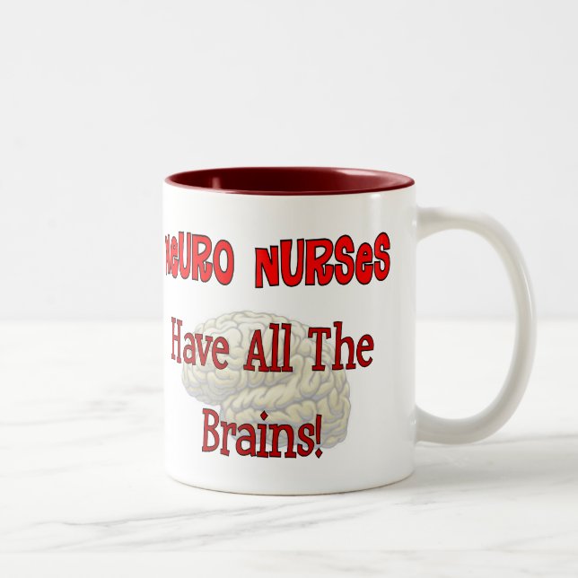 Neuro Nurses "Have All The Brains" Gifts Two-Tone Coffee Mug (Right)