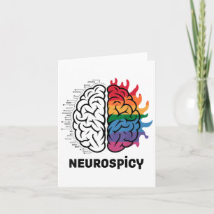Neuro Spicy Brain Meme Design _1  Card