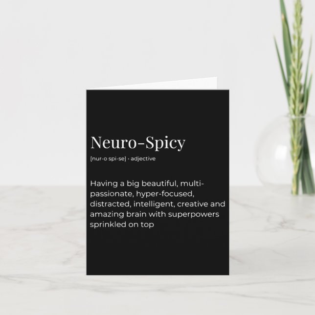 Neuro-spicy Definition  Card (Front)