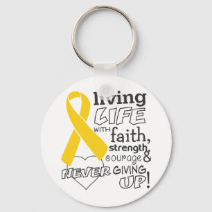Neuroblastoma Living Life With Faith Keychain