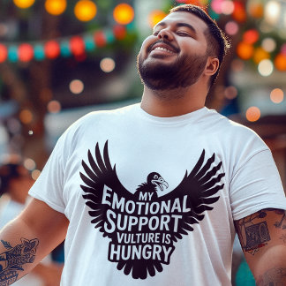Neurodivergence Humour Emotional Support Vulture T-Shirt