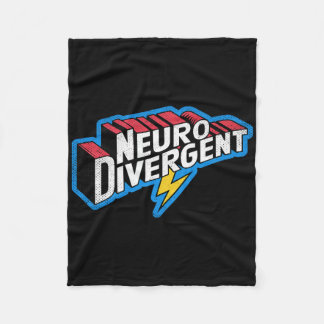 Neurodivergent Adhd Autism Hero Asd Celebrate Neur Fleece Blanket