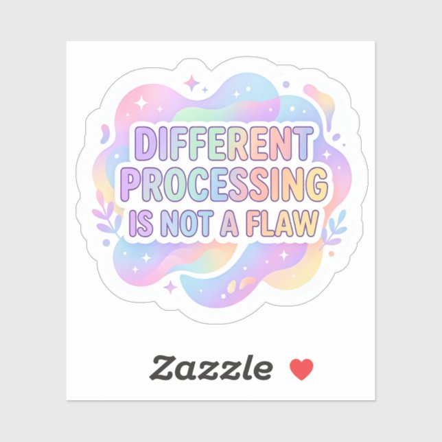Neurodivergent Affirmation Pastel Typography Decal (Sheet)