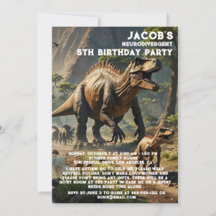 Neurodivergent Autistic Birthday Party Invitation