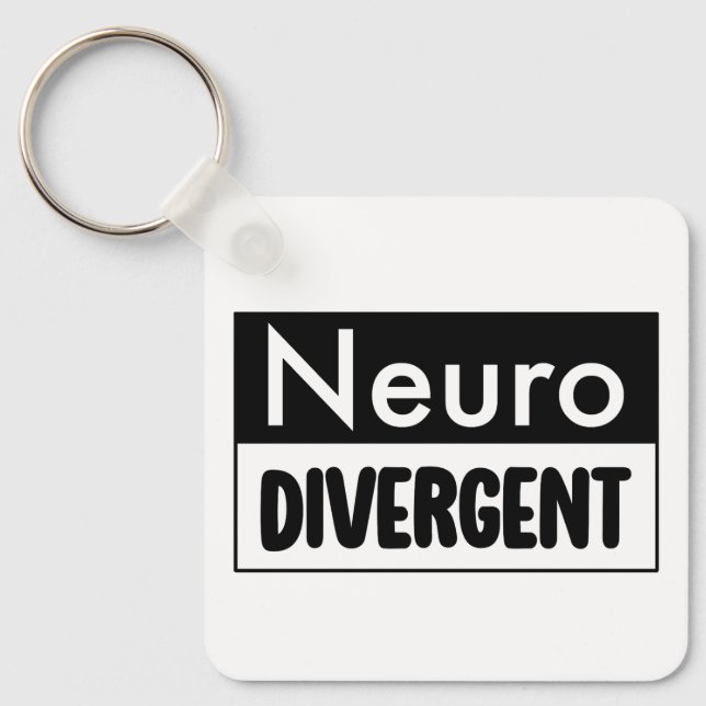 Neurodivergent | Neurodiversity Awareness Keychain (Front)