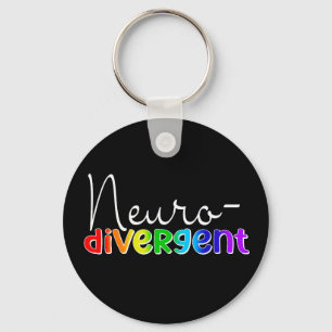 Neurodivergent   Neurodiversity Awareness Rainbow Keychain