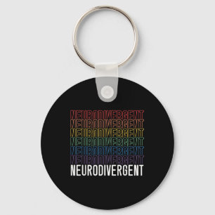 Neurodivergent Neurodiversity Rainbow Adhd Asd Keychain