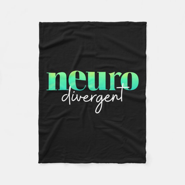 Neurodivergent Pride For Autism Adhd And Asd Aware Fleece Blanket (Front)