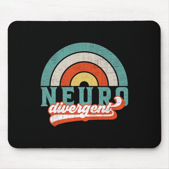 Neurodivergent Pride For Autism Adhd And Asd Aware Mouse Pad (Front)