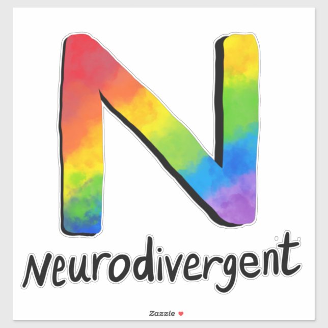 Neurodivergent (Rainbow Tie-Dye N) (Sheet)