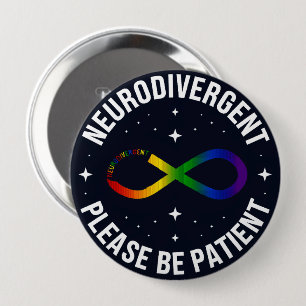 neurodivergent symbol 4 inch round button